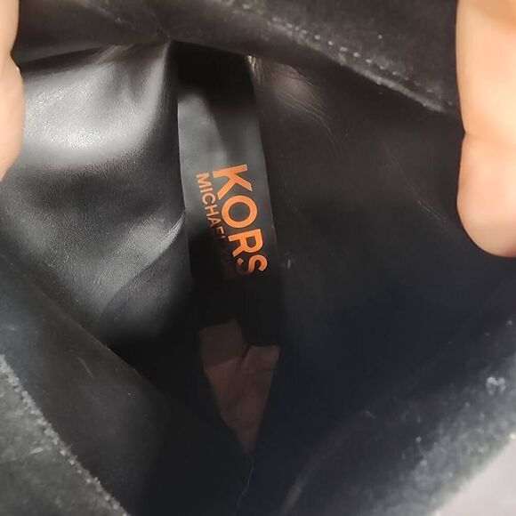 Michael Kors Size 10 Black Suede Ankle Heel Booties Leather Suede. FF - Picture 10 of 10